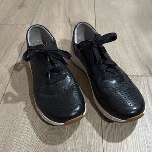 Dansko Women's Charlie Sneakers Size 42 US 11 Black Leather Walking Shoes
